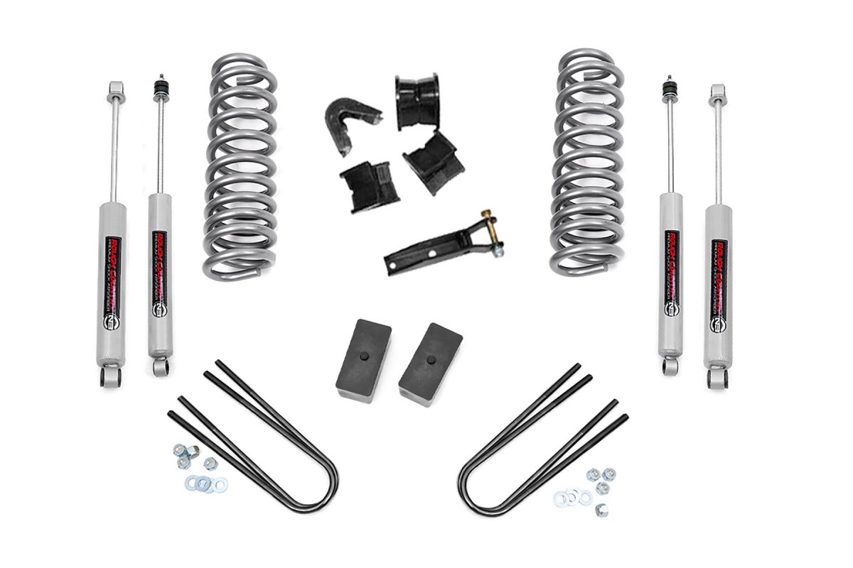 Ford F-150 Suspension Lift Kit - Front + Rear - Rough Country - 2.5 Inch Lift + N3 Shock Absorbers - '77-'79